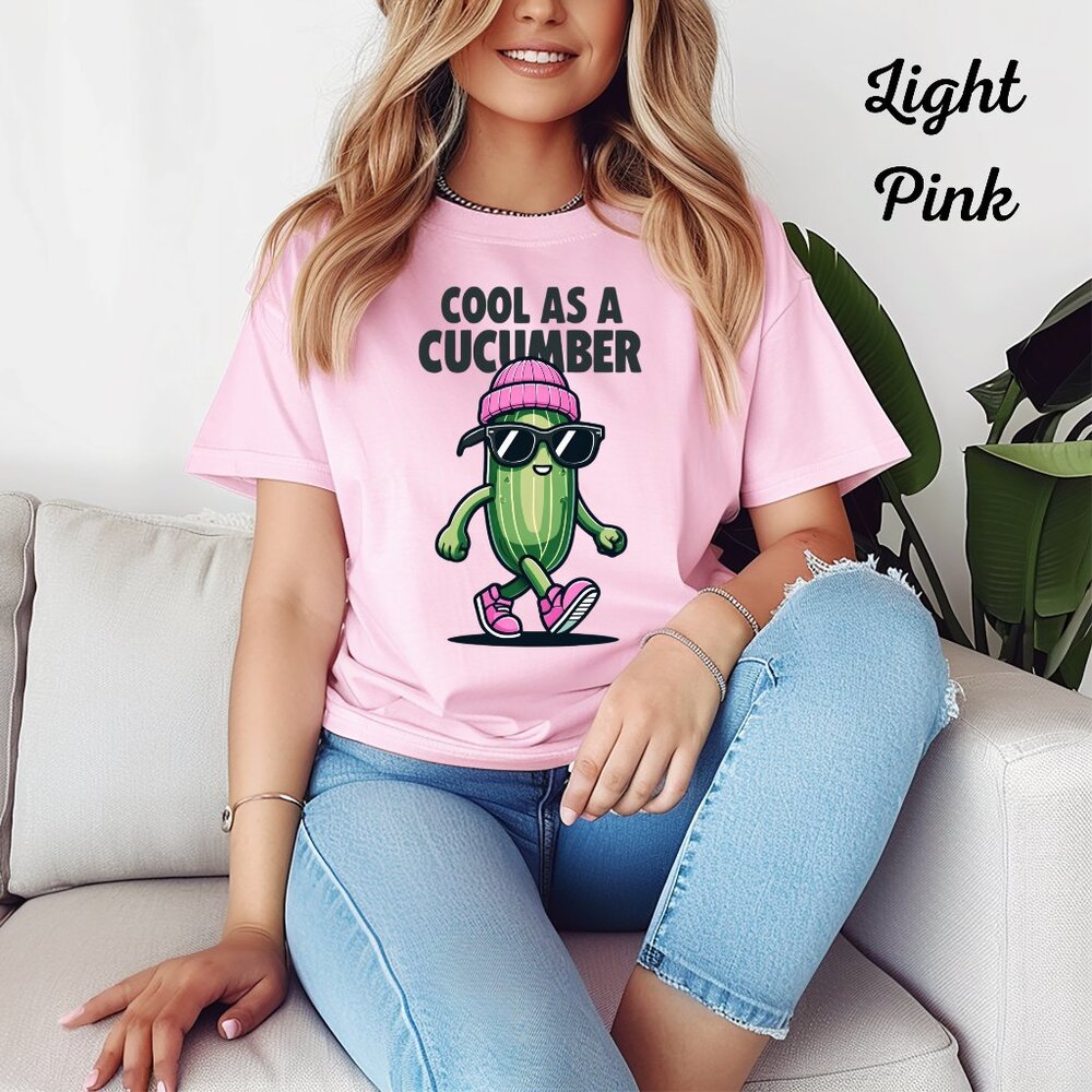 Womans T Shirt Cool As A Cucumber Graphic Shirt Funny Top